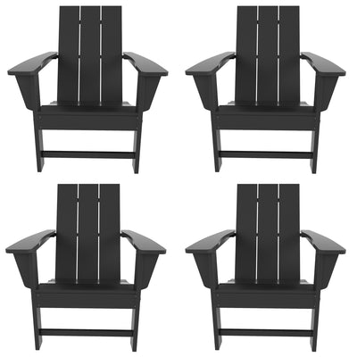 Ashore Modern Outdoor Folding Adirondack Chair (Set of 4)