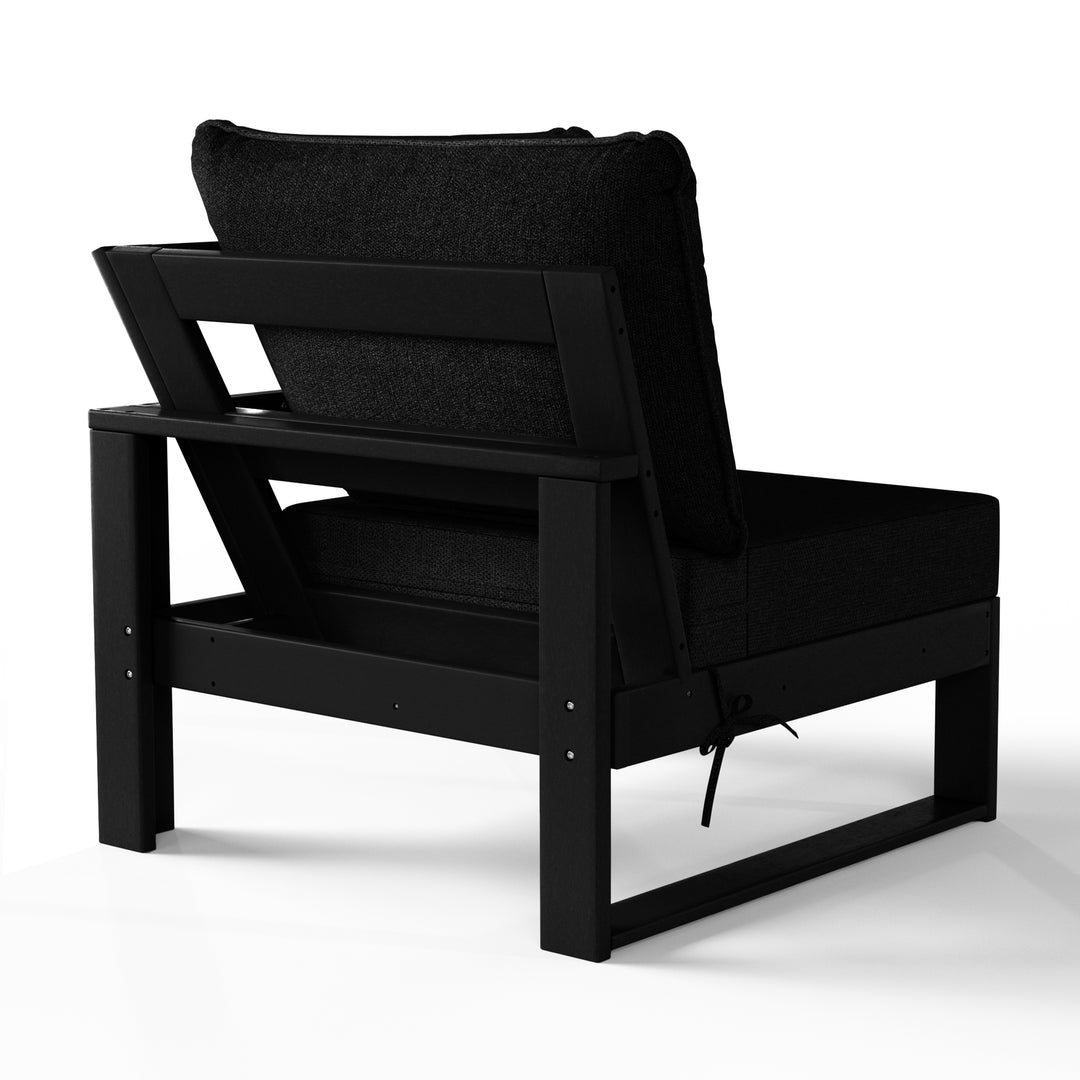 Outdoor HDPE Sectional Corner Sofa Seat with Water-Proof Cushions