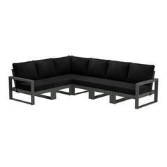 Montara 6-Piece Outdoor L-Shaped Patio Corner Sectional Sofa Conversation Set