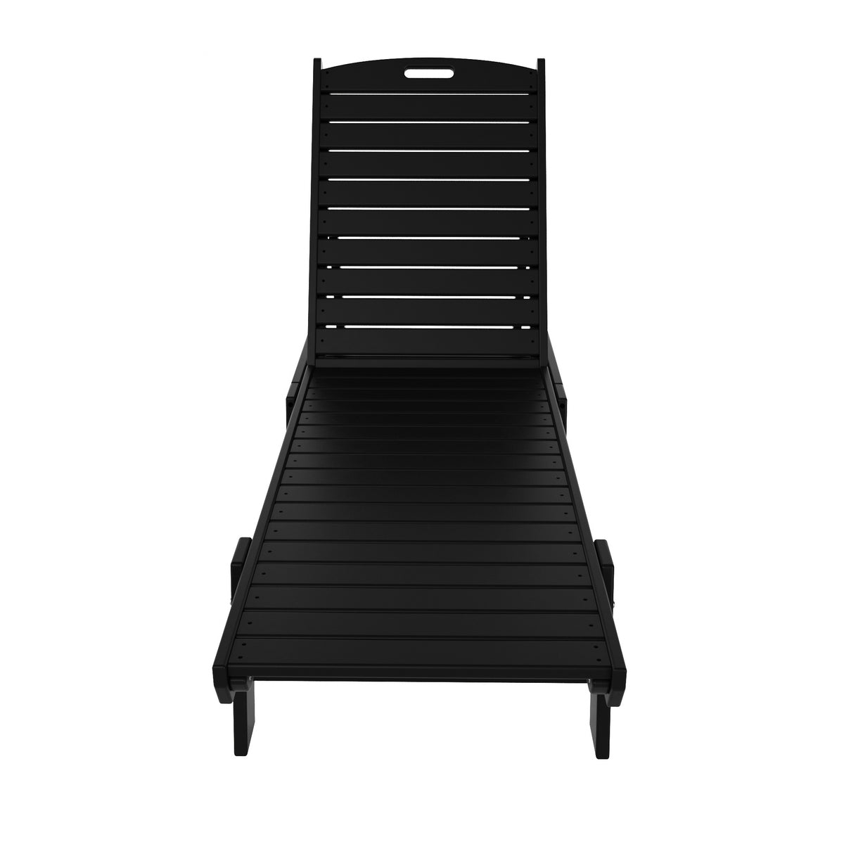 Malibu adjustable reclining chaise lounge in Black, view 2