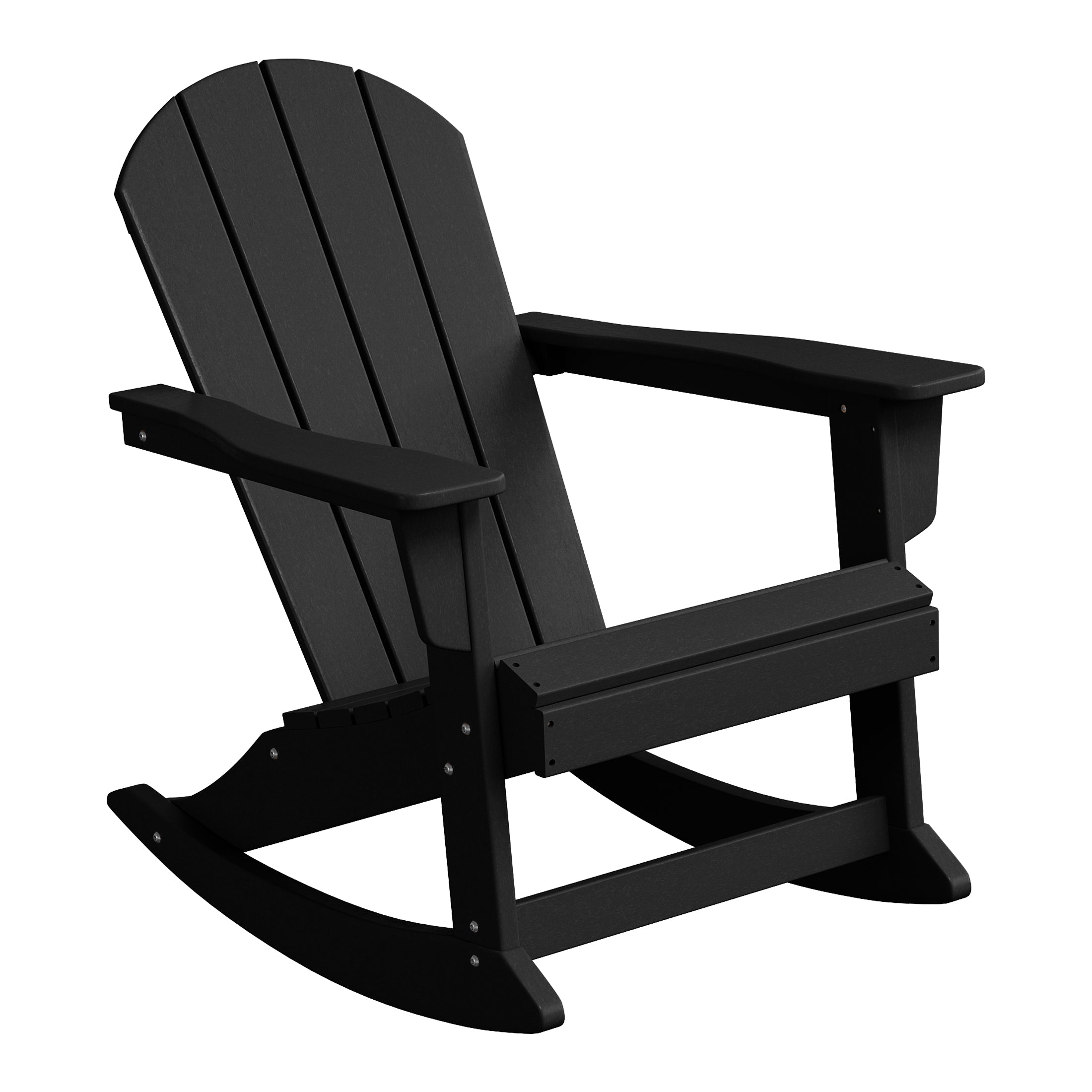 Malibu 3-Piece set Outdoor / Patio Poly Adirondack rocking chairs with a side table ( 2 seater )
