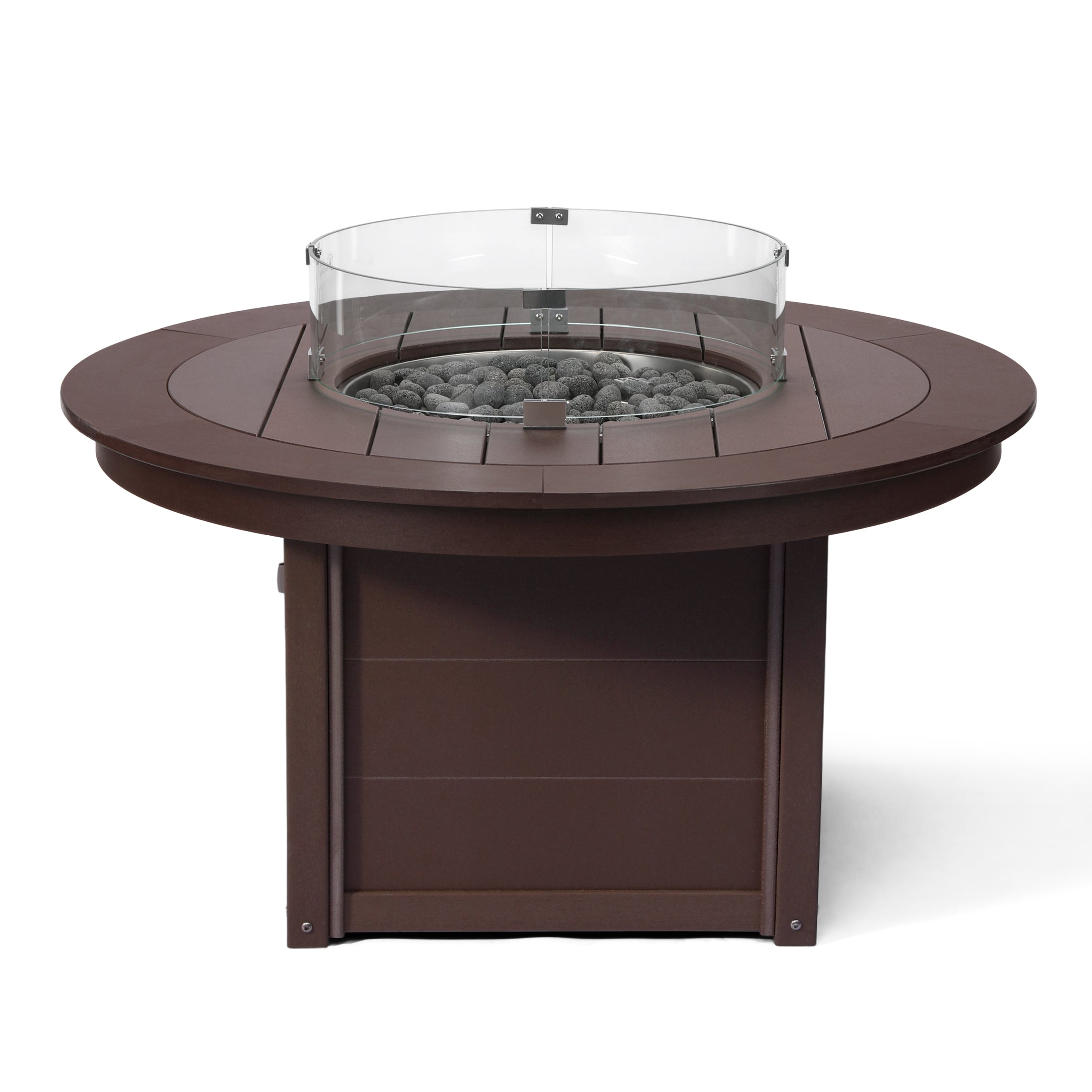 Helios 47" Modern Outdoor 55,000 BTU Patio Propane Round Fire Pit Table