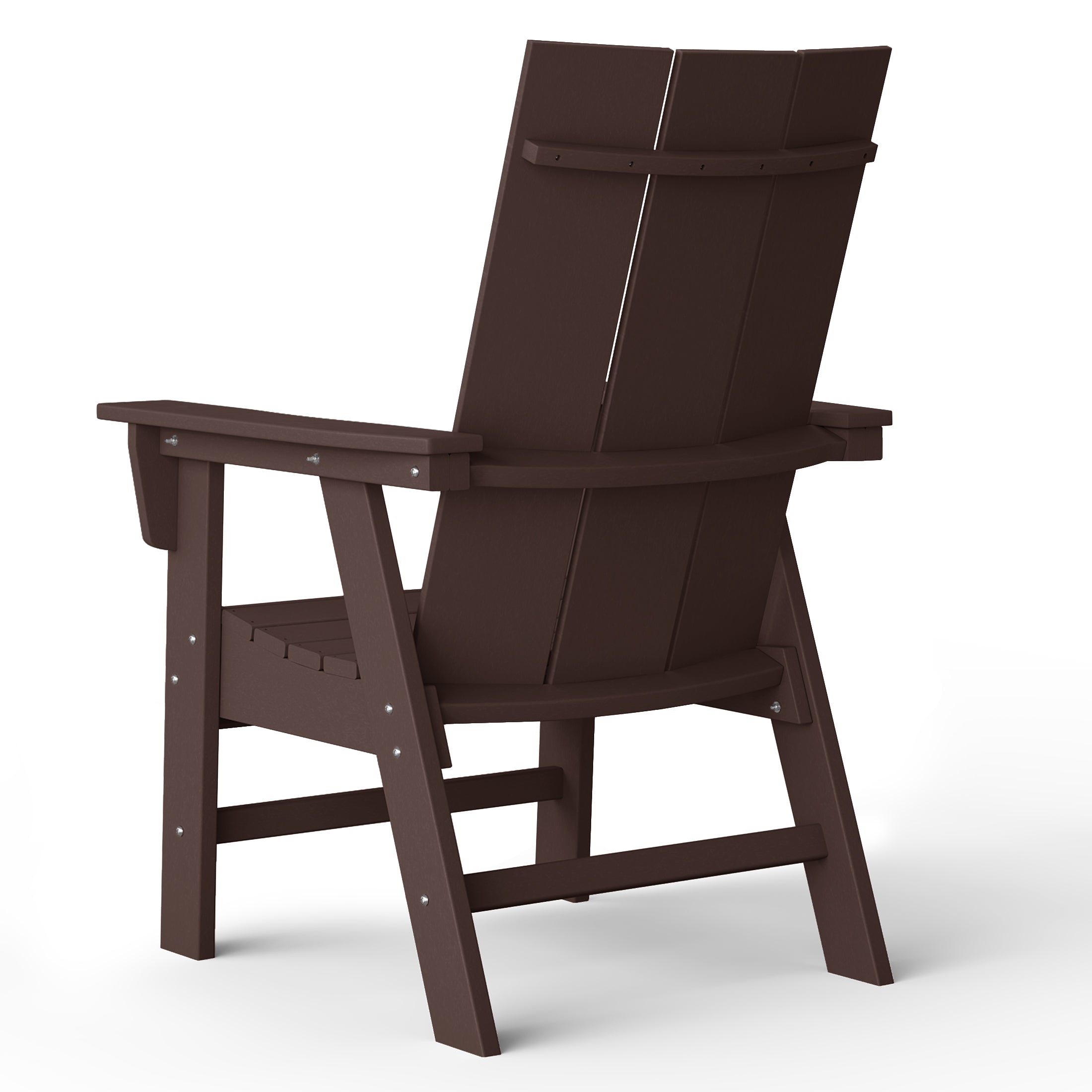 Ashore Outdoor Patio HDPE Plastic Modern Adirondack Dining Chairs (Set of 2)