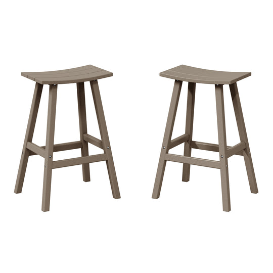 Malibu 2 piece set of 29" height Outdoor / Patio Saddle bar stools
