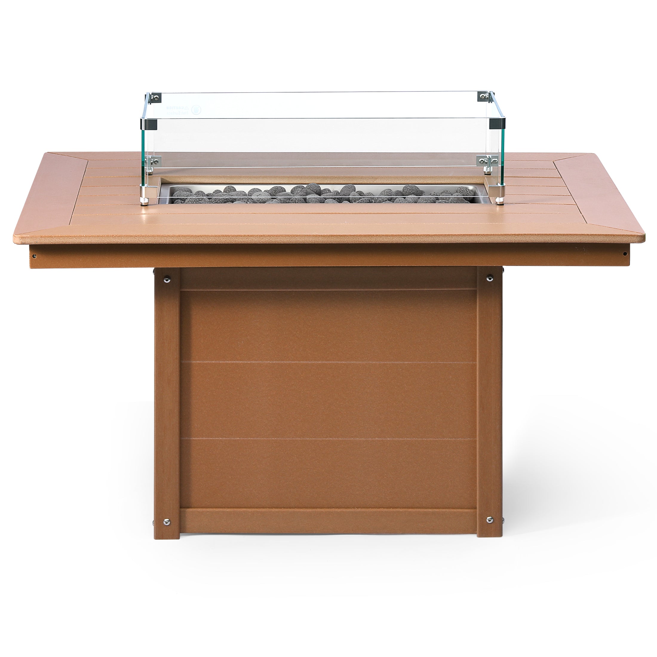 Helios 46" Modern Outdoor 55,000 BTU Patio Gas Propane Rectangle Deck Fire Pit Table