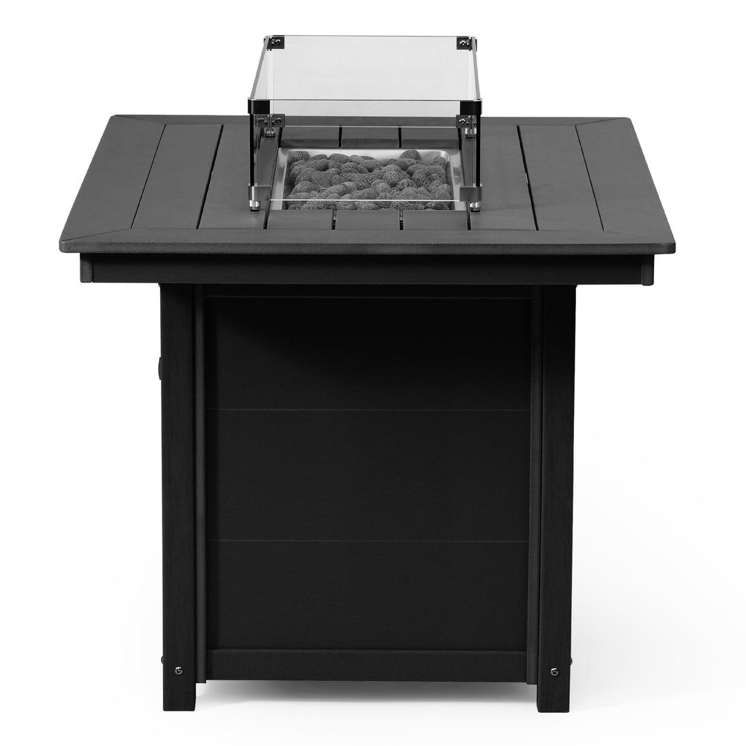 Helios 46" Modern Outdoor Patio Gas Propane Rectangular Fire Pit Table
