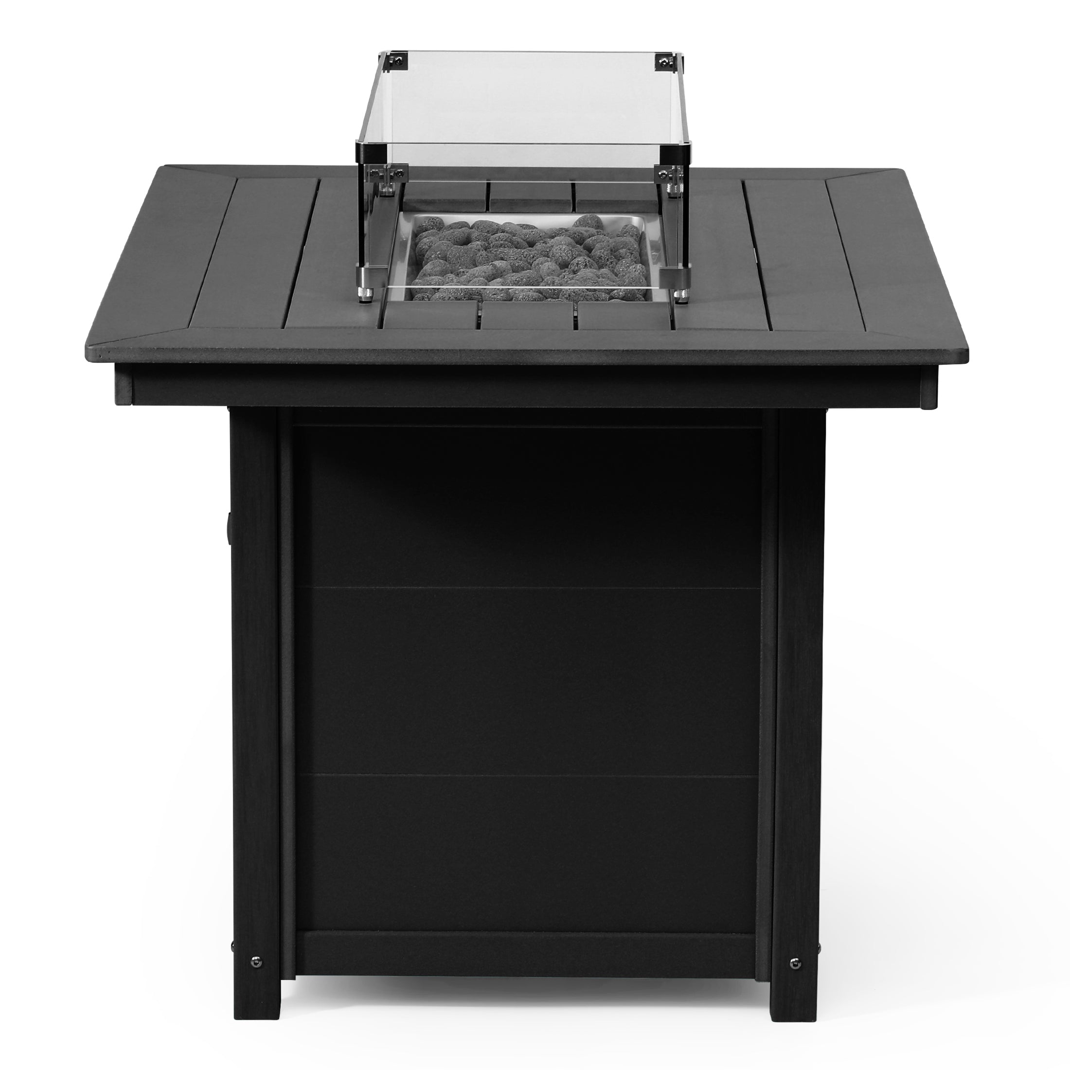 Helios 46" Modern Outdoor Patio Gas Propane Rectangular Fire Pit Table