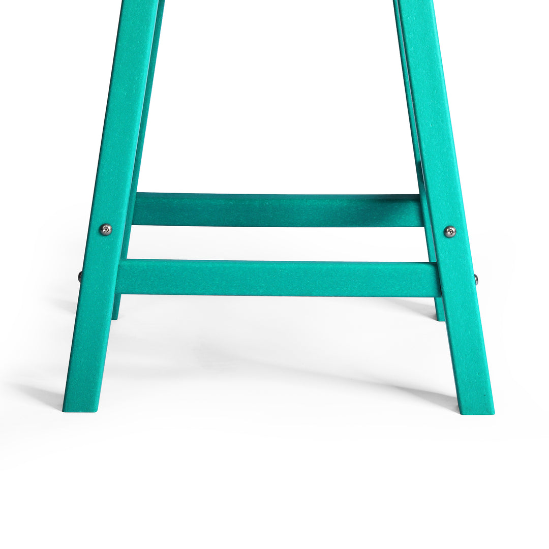 Malibu 24" HDPE Outdoor Patio Counter Height Bar Stools (Set of 2)