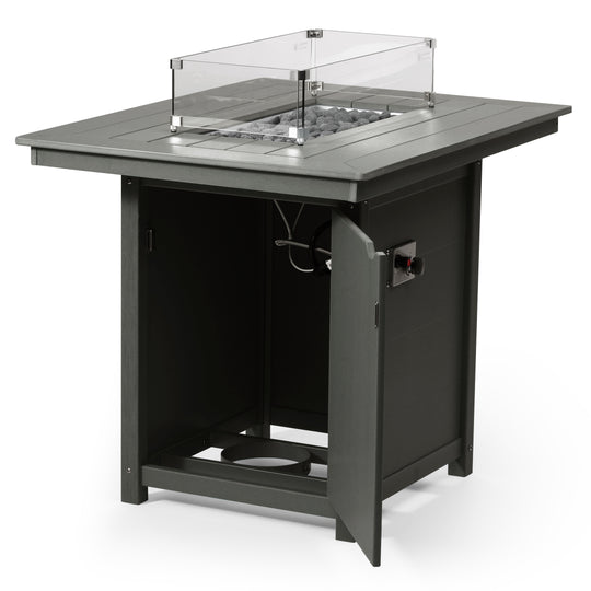 Helios 46" Modern Outdoor Patio Gas Propane Rectangle Fire Pit Table