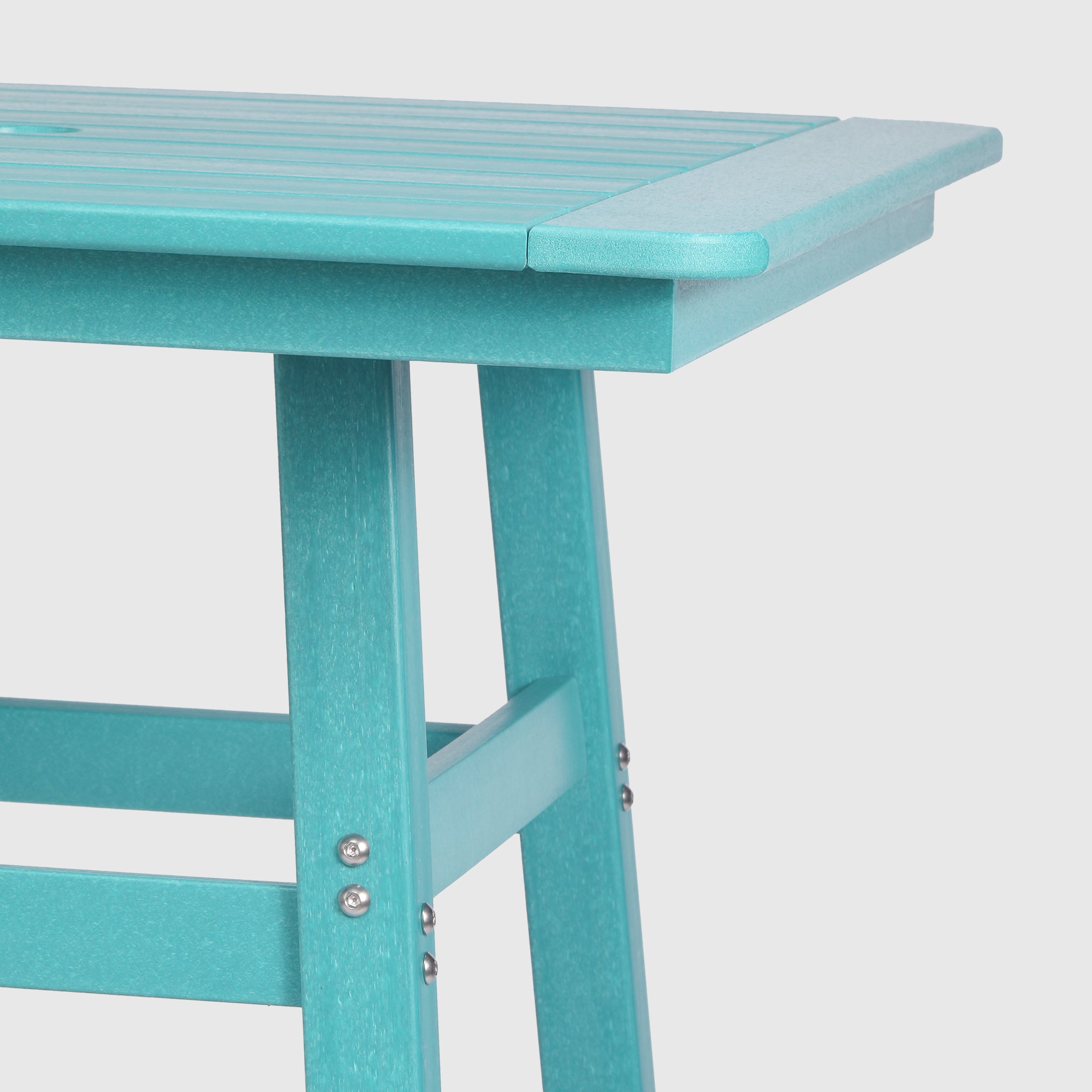 Malibu 30" Square Outdoor Patio Counter High Bistro Bar Table With Umbrella Hole