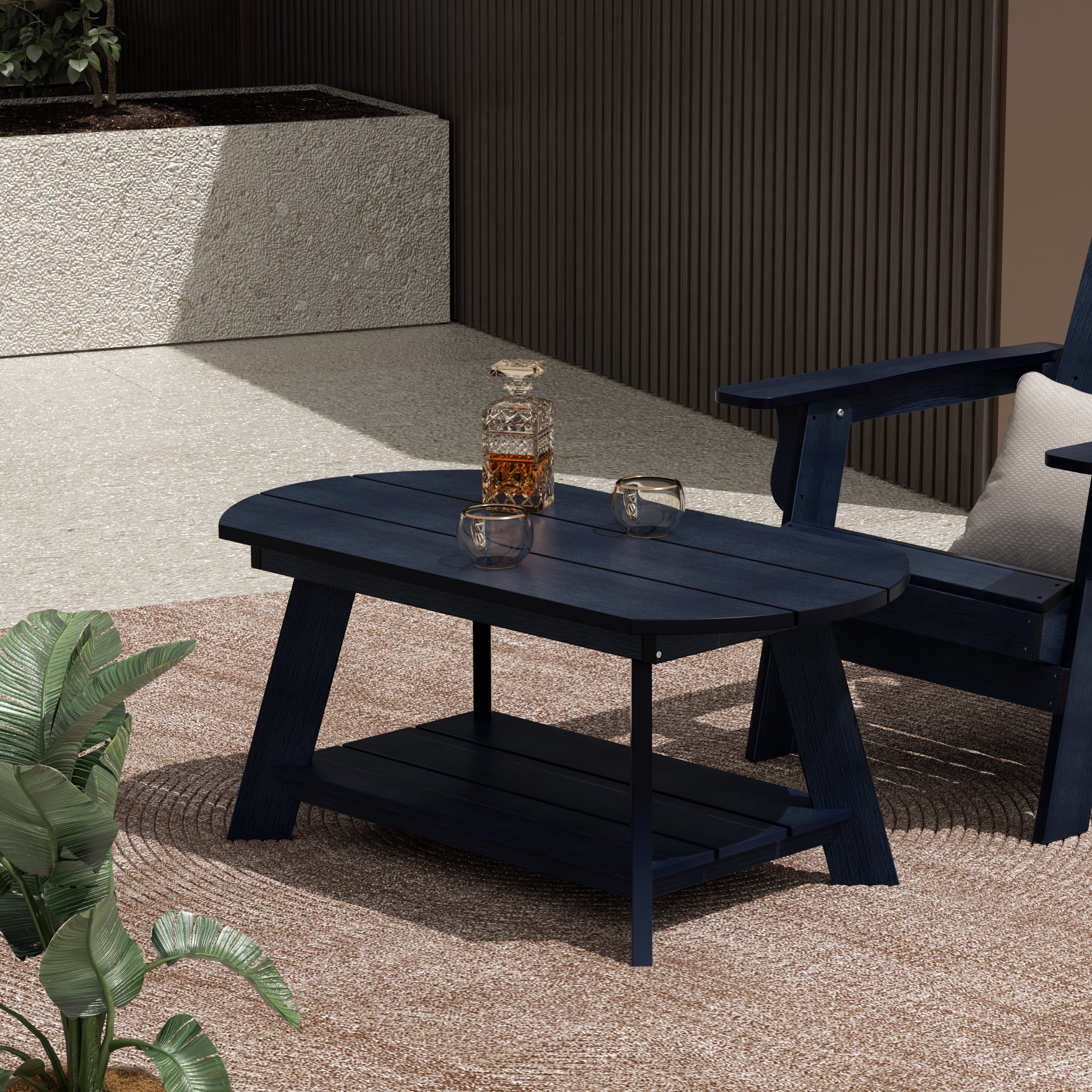 Tuscany Outdoor Patio All-weather Modern Coffee Table