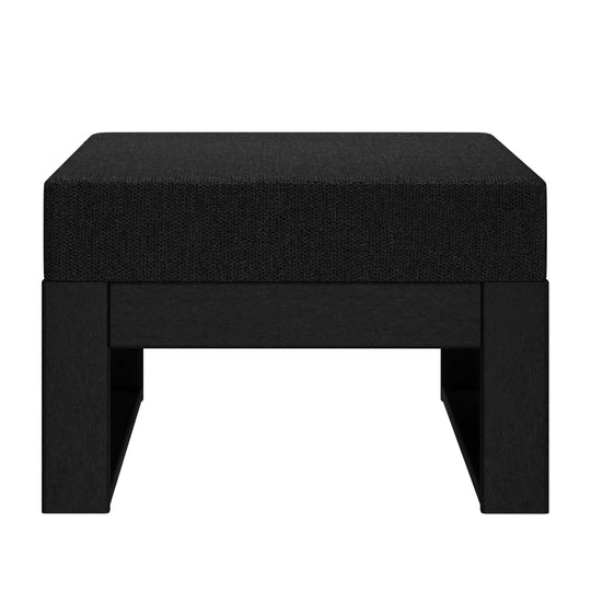 Montara Outdoor HDPE Patio Ottoman with Waterproof Olefin Cushions