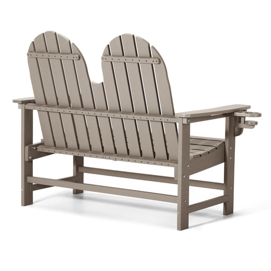 St. Augustine Outdoor Patio 49" HDPE Adirondack Garden Bench