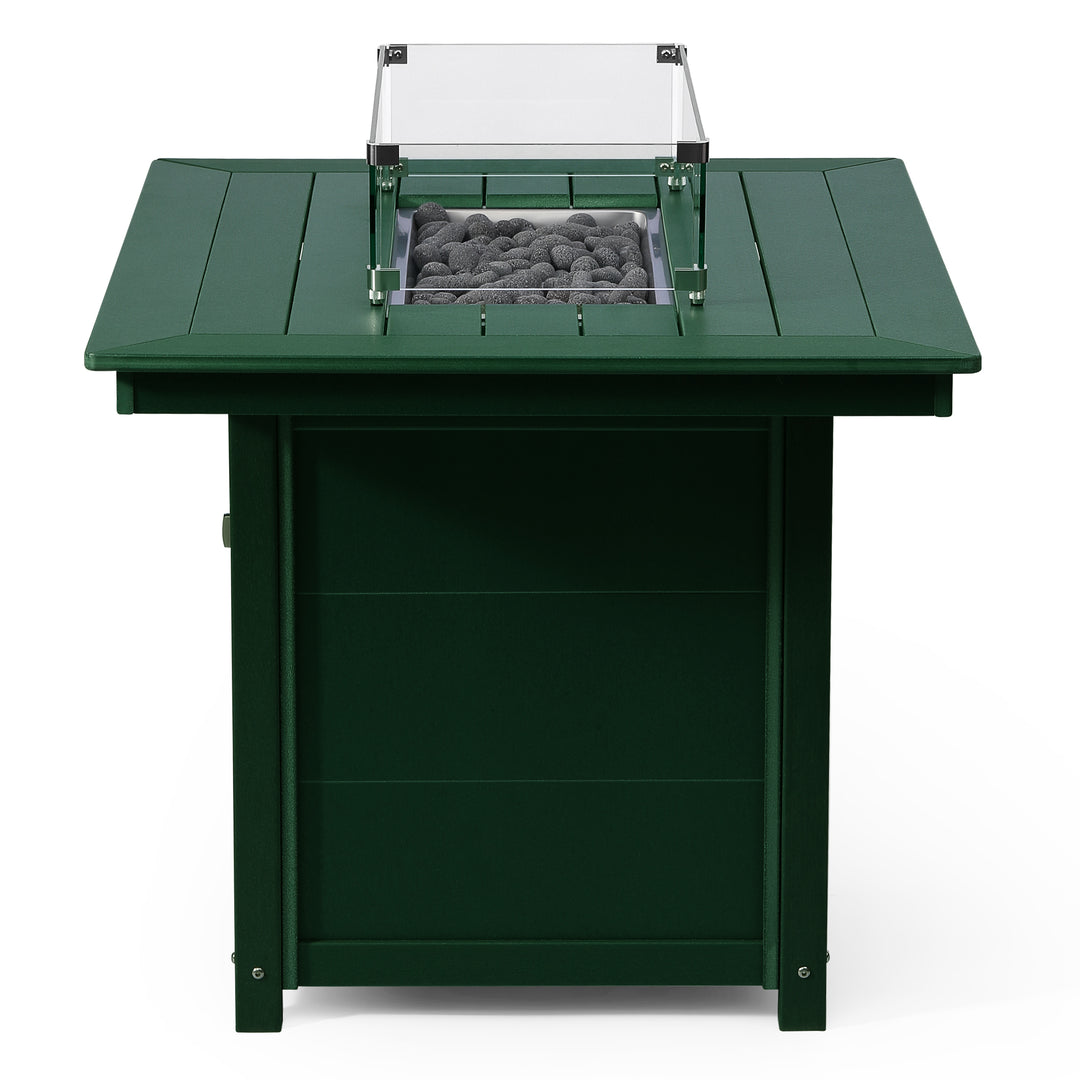 Helios 46" Modern Outdoor Patio Gas Propane Rectangular Fire Pit Table