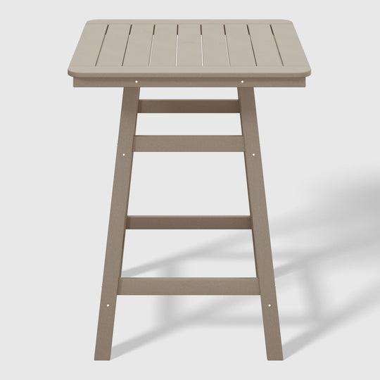 Malibu 30" Square Outdoor Patio Counter High Bistro Bar Table With Umbrella Hole