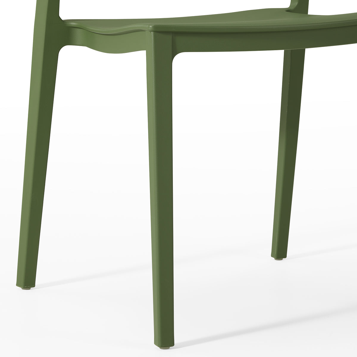 Playa Outdoor Modern Stackable Plastic Patio Bistro Dining Side Chairs (Set of 2)