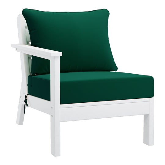 Avalon Outdoor Patio HDPE Sectional Sofa with Patio Cushions
