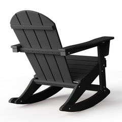 Malibu Adirondack rocking chair in Black, view 4