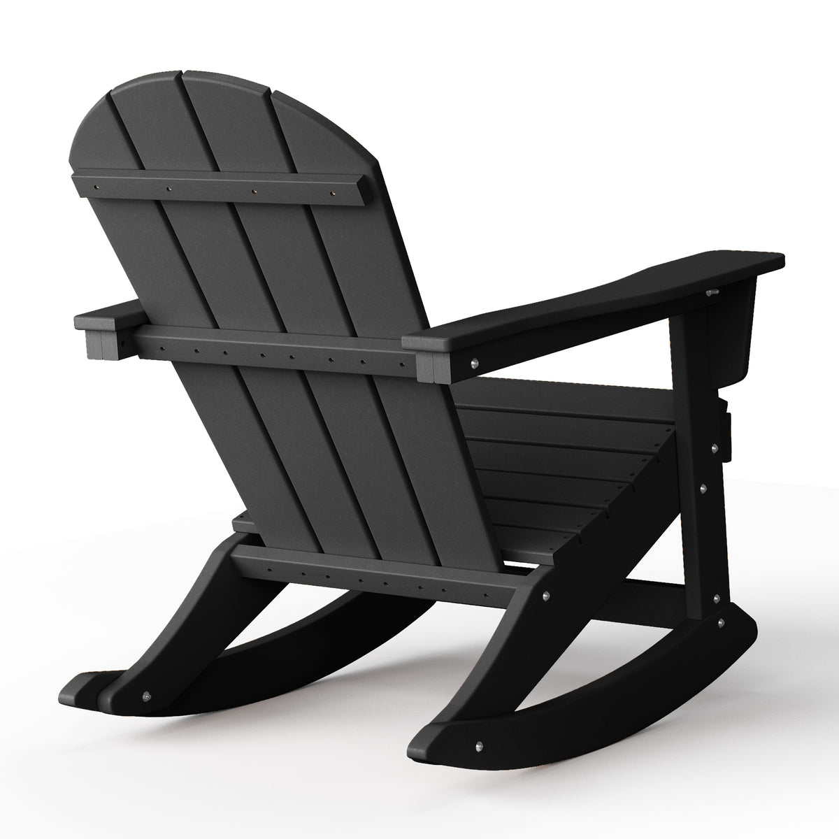 Malibu Adirondack rocking chair in Black, view 4