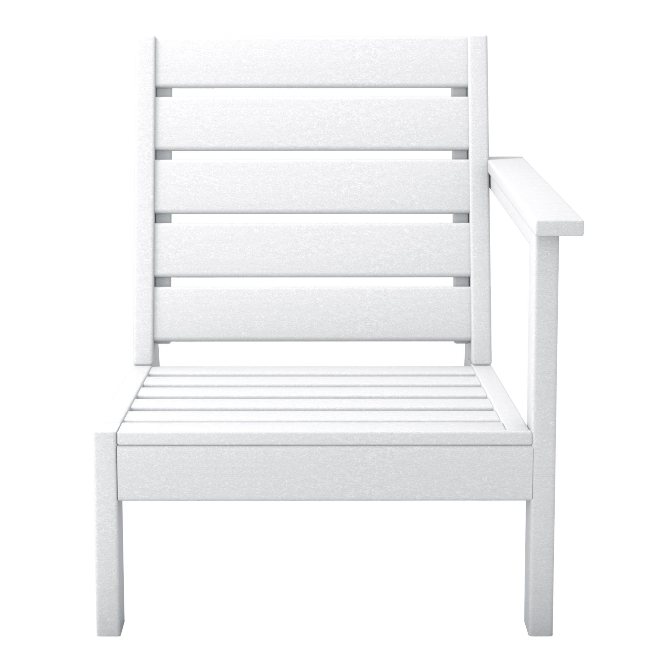 Avalon Outdoor Patio HDPE Right Arm Sectional Corner Club Chair with Patio Cushions