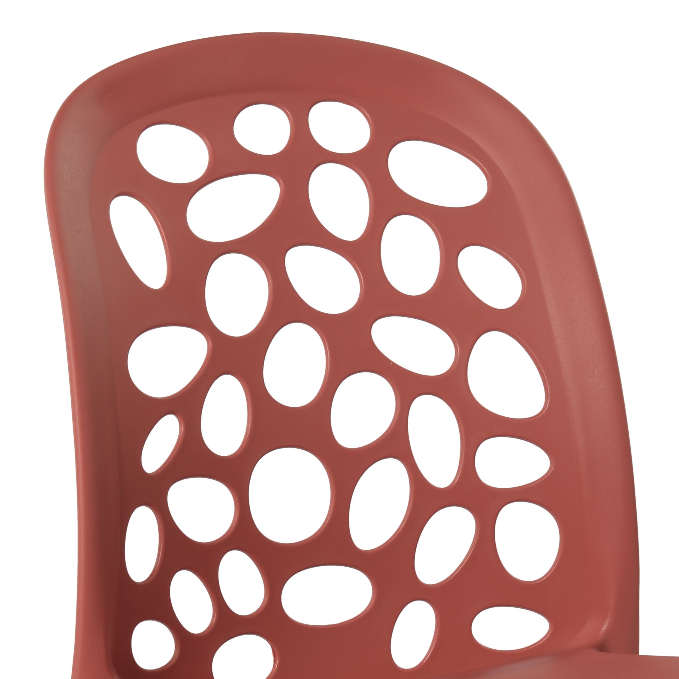 Playa Outdoor Modern Stackable Patio Dining Chairs (Set of 2)