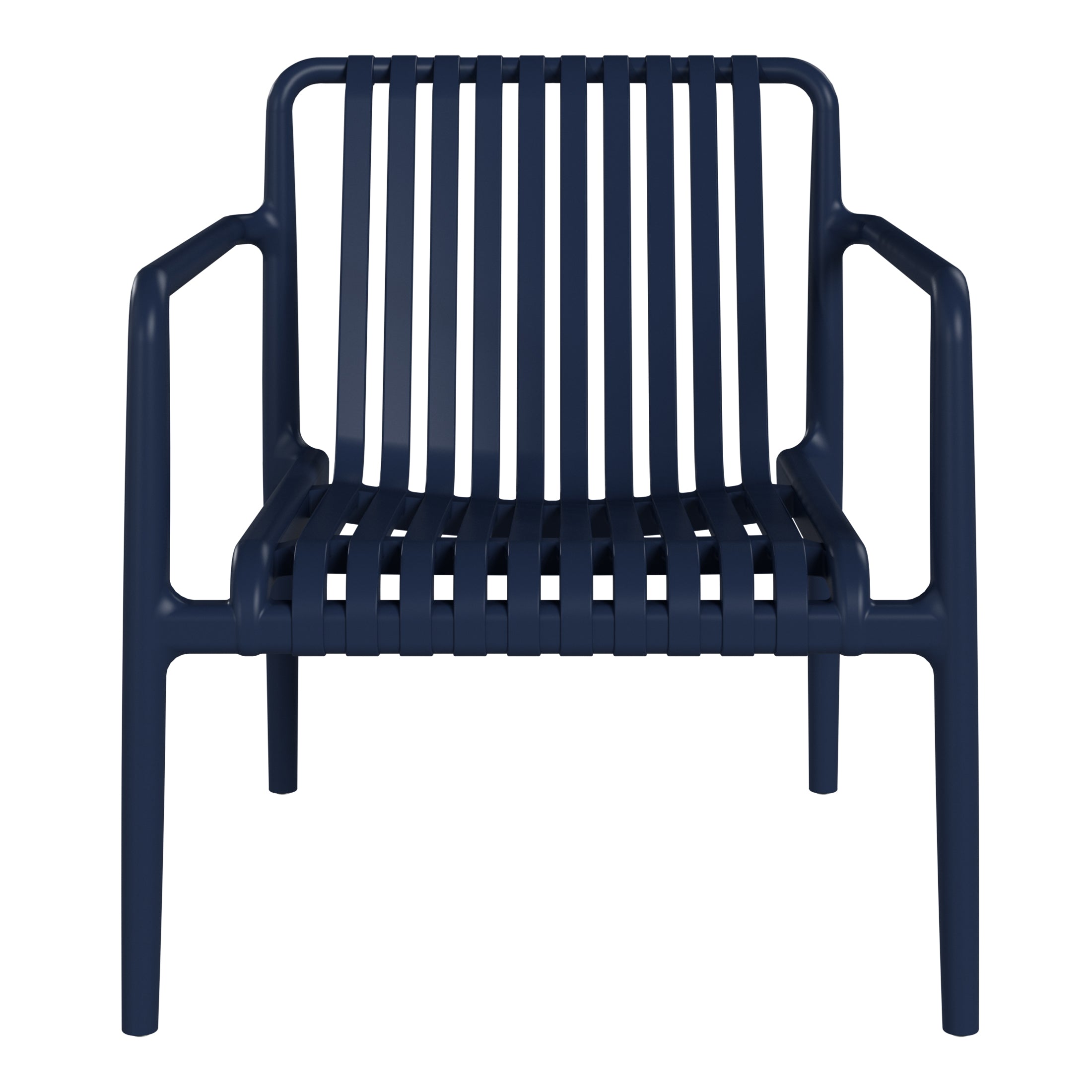 Playa Outdoor Modern Stackable Plastic Patio Club Armchairs (Set of 2)