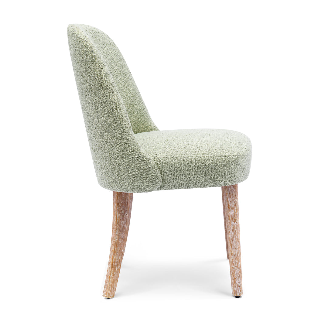 Genevieve Mid-Century Modern Upholstered Boucle Dining Chair (Set of 6)