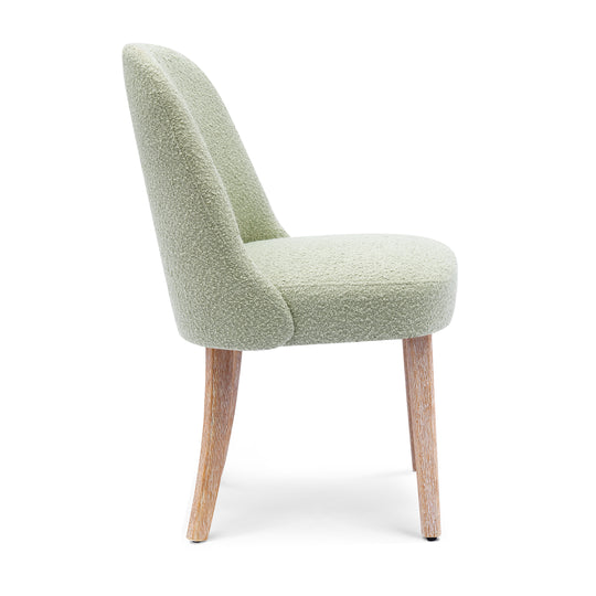 Genevieve Mid-Century Modern Upholstered Boucle Dining Chair (Set of 6)