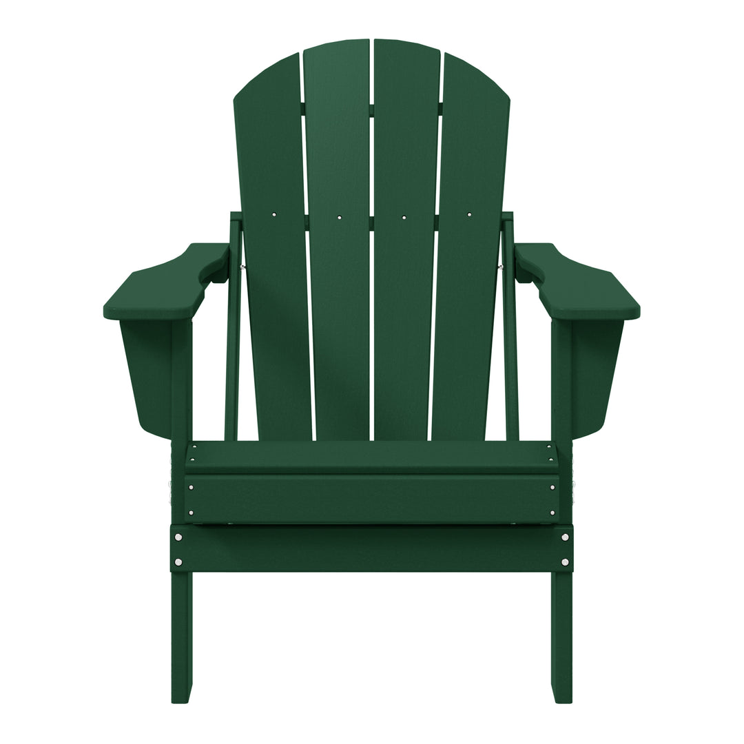 Malibu HDPE Outdoor Patio Folding Poly Adirondack Chair