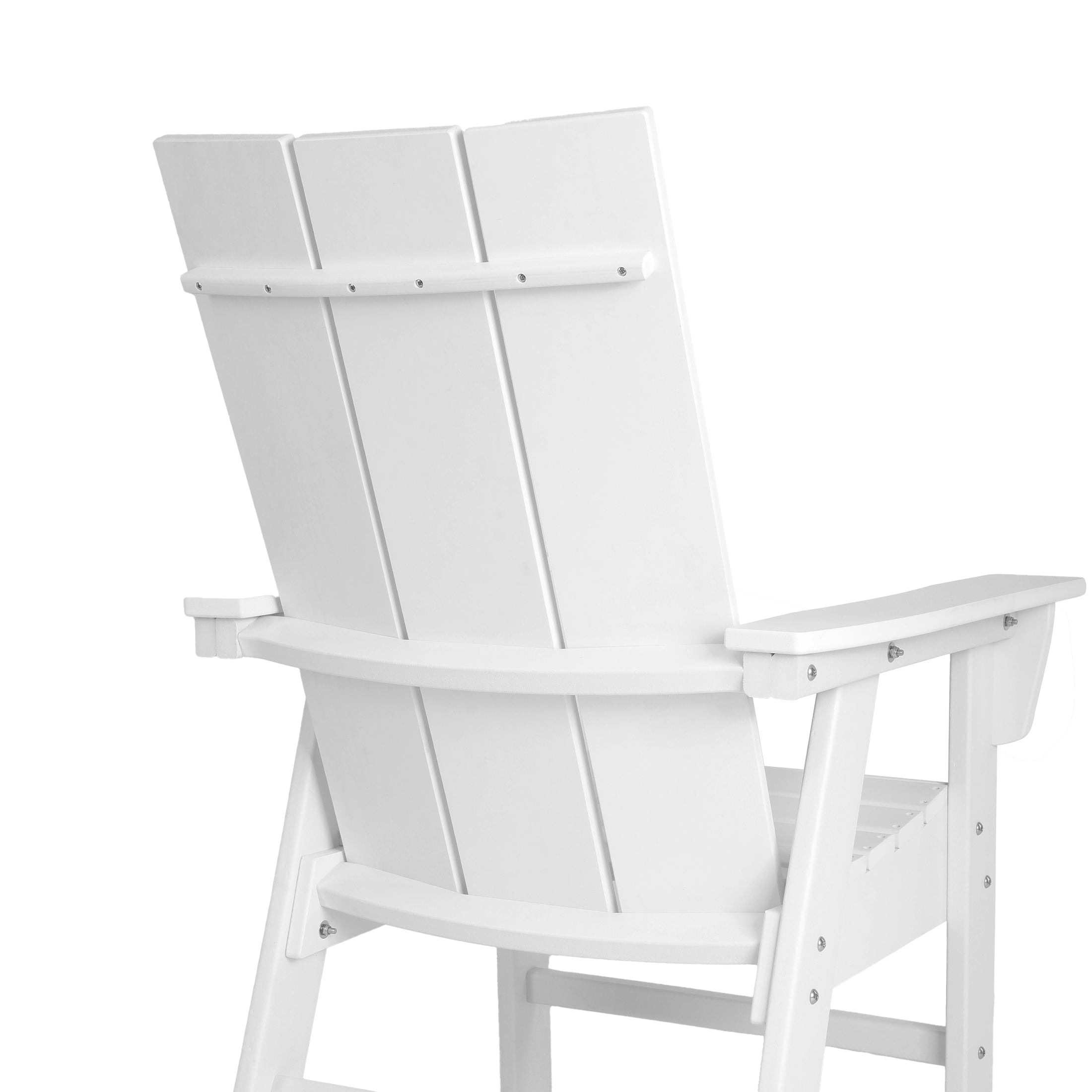 Ashore Outdoor Patio HDPE Plastic Modern Adirondack Dining Chairs (Set of 2)