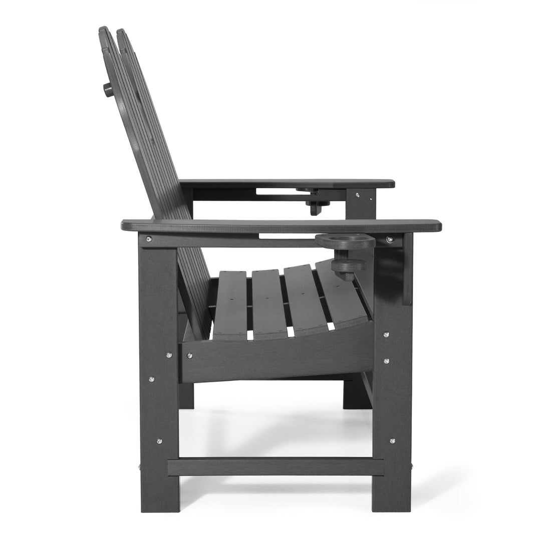 St. Augustine Outdoor Patio 49" HDPE Adirondack Garden Bench