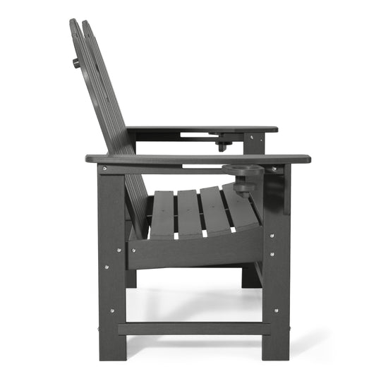 St. Augustine Outdoor Patio 49" HDPE Adirondack Garden Bench