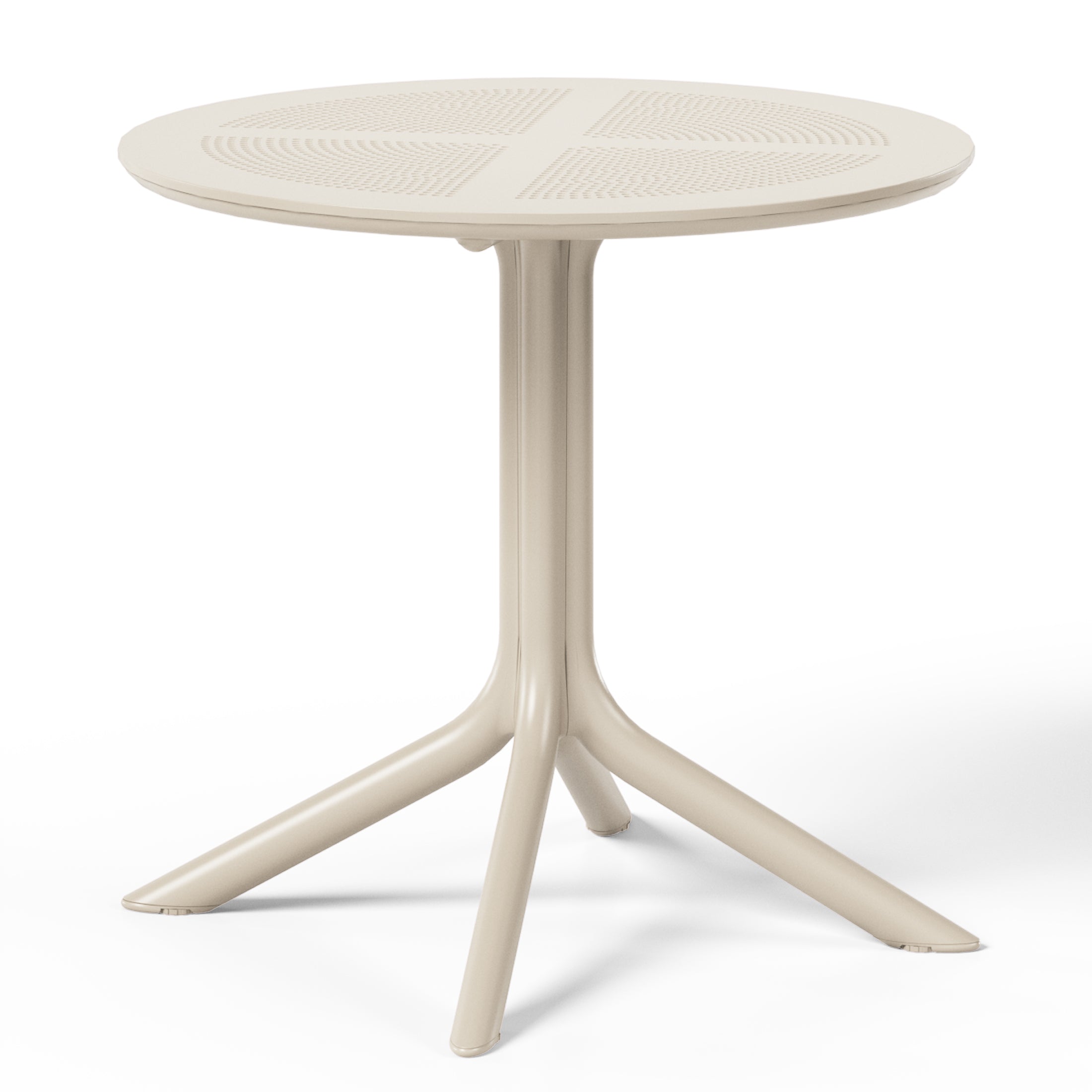 Playa 31.5" Round Plastic Outdoor Patio Dining Table for 4