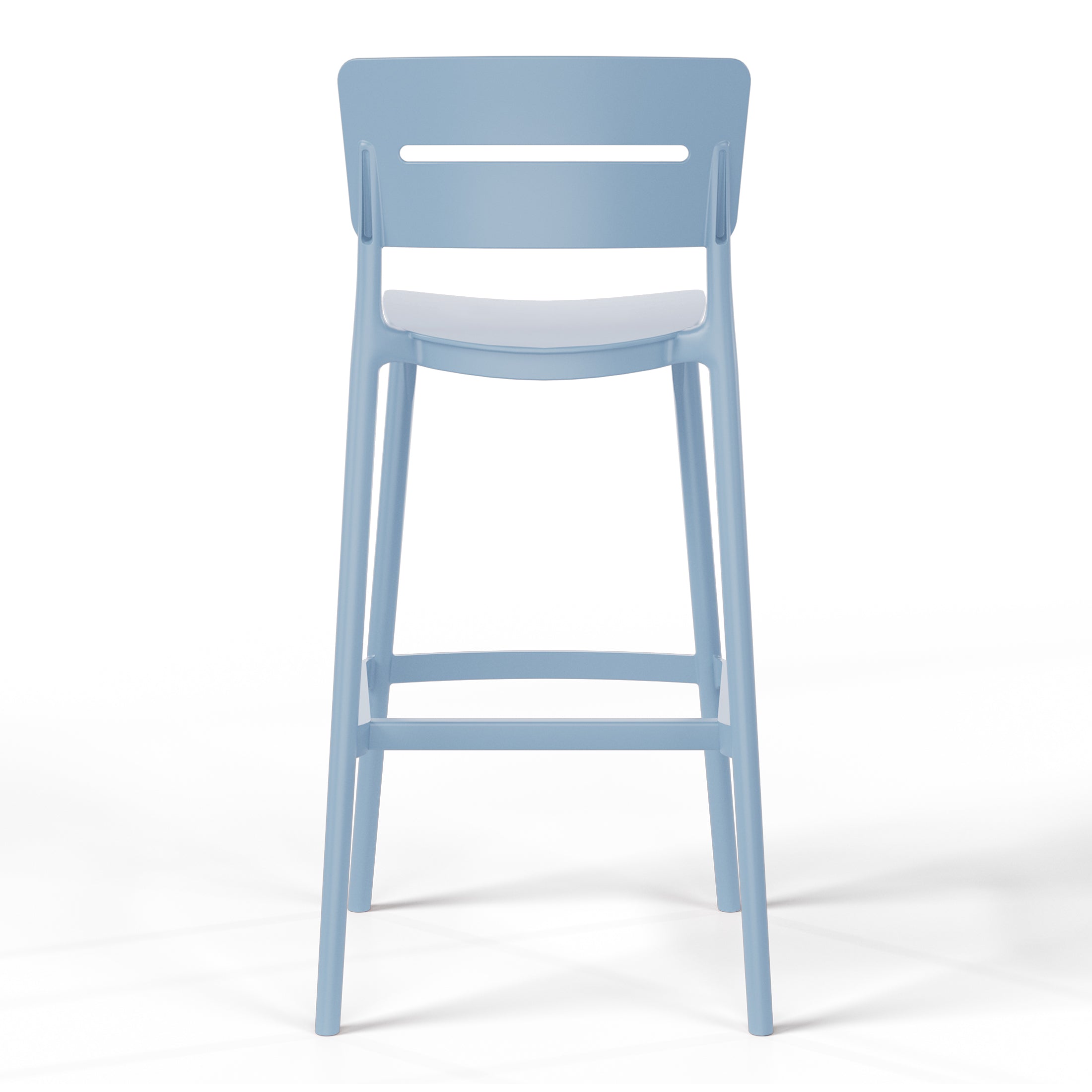Playa Stackable Polypropylene Resin Plastic Outdoor Patio Bar Stools (Set of 2)