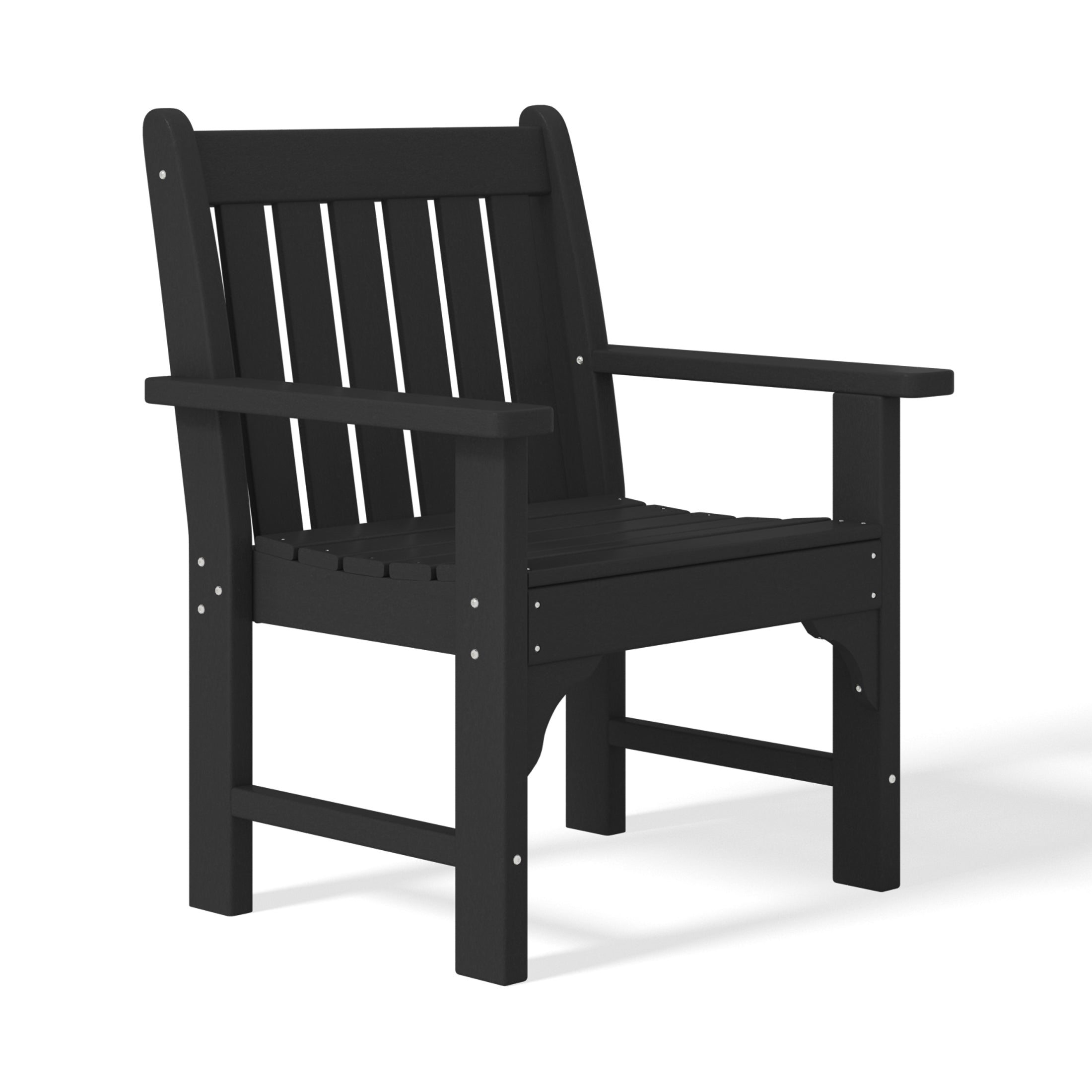 Malibu Outdoor Patio 3-Piece HDPE Adirondack Garden Chairs with Square Adirondack Side Table Set