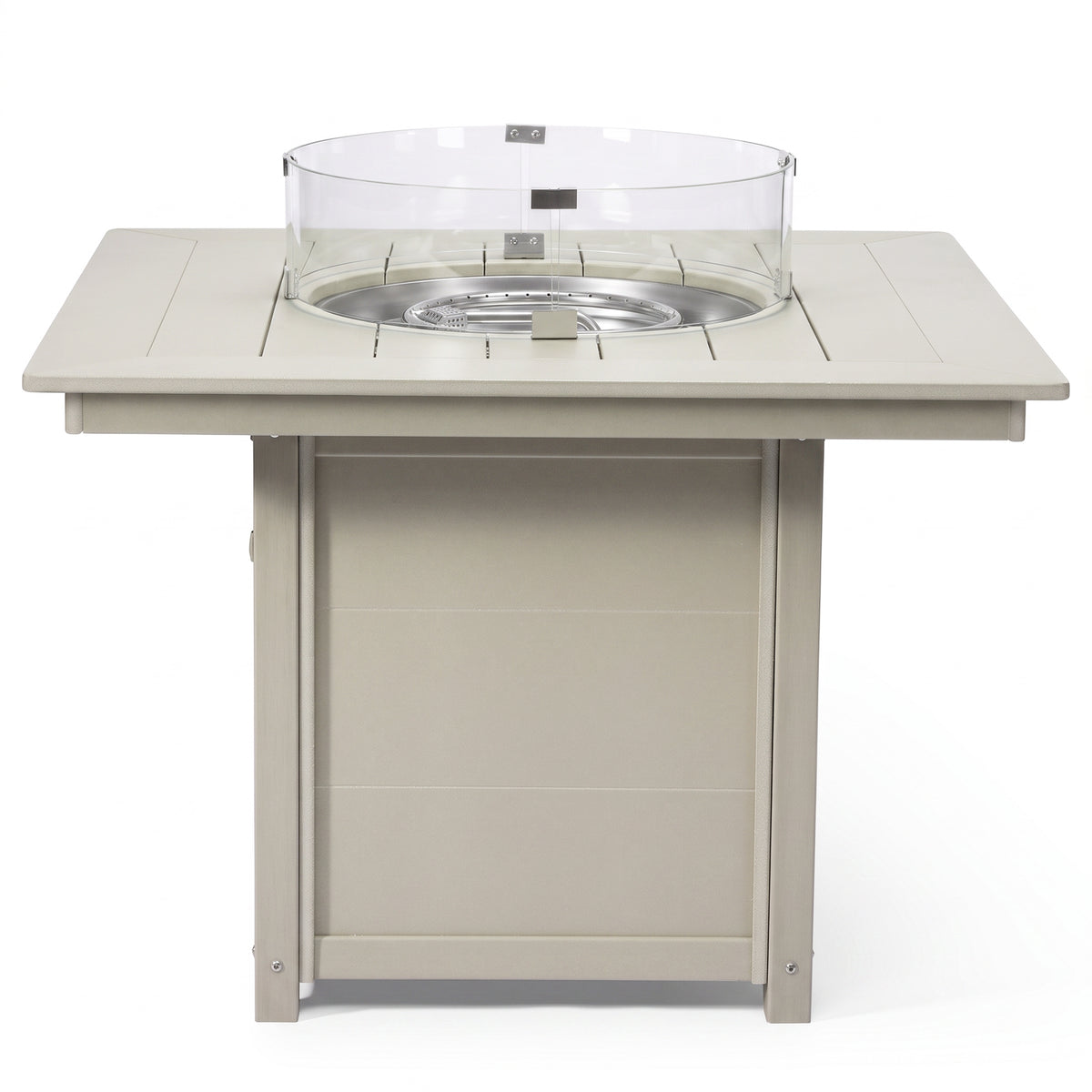Helios Modern Outdoor Patio Propane 42" Square Fire Pit Table