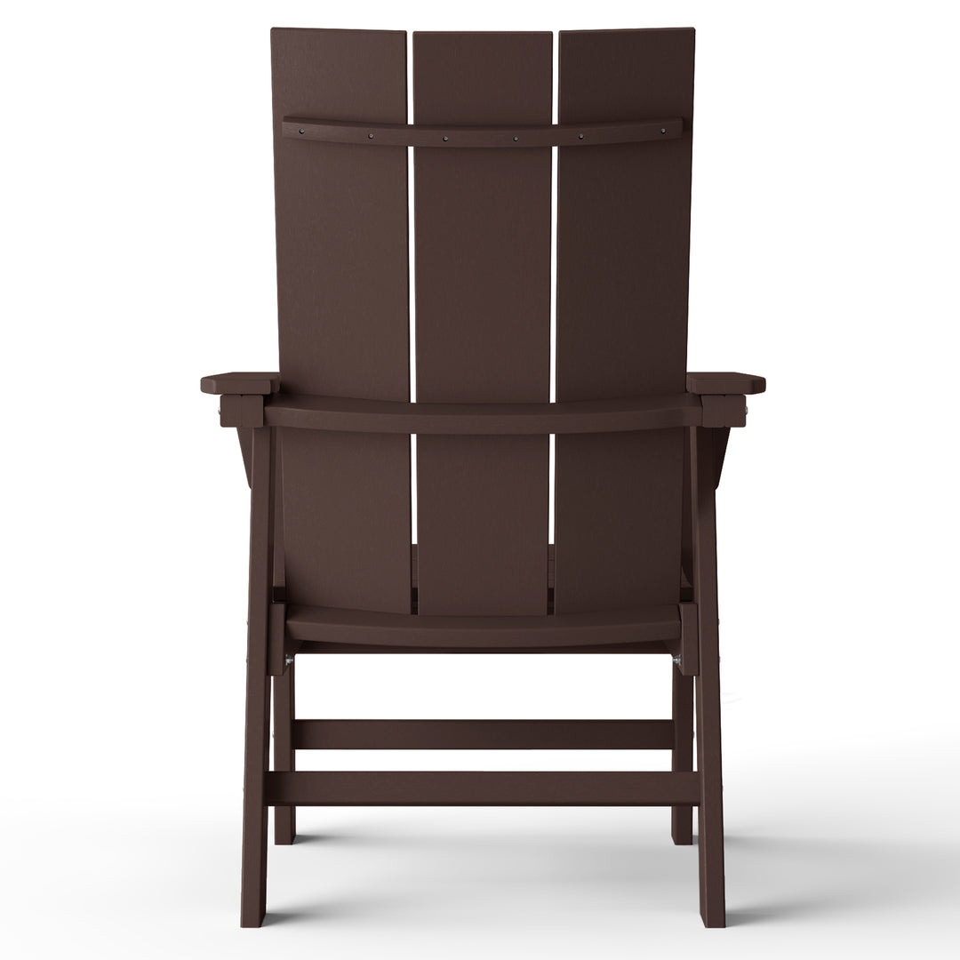 Ashore Outdoor Patio HDPE Plastic Modern Adirondack Dining Chair