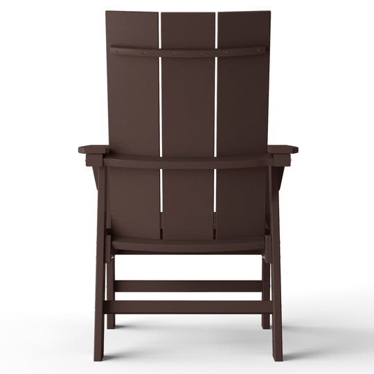 Ashore Outdoor Patio HDPE Plastic Modern Adirondack Dining Chair