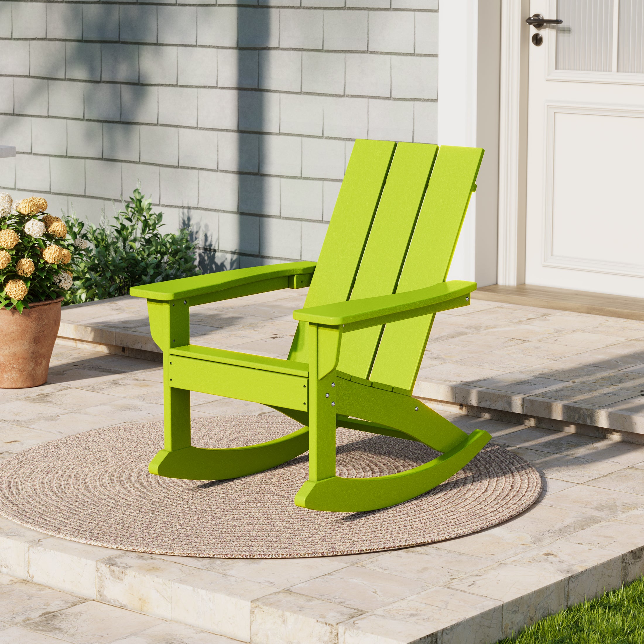 Ashore Outdoor Patio Modern Adirondack Rocking Chair