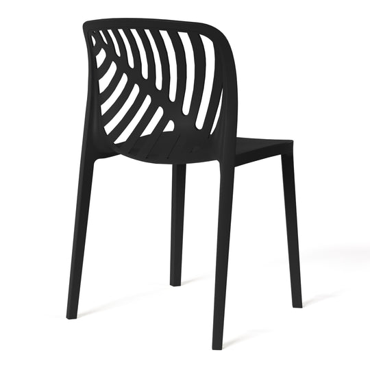 Playa Outdoor Modern Stackable Polypropylene Plastic Patio Bistro Dining Side Chairs (Set of 2)