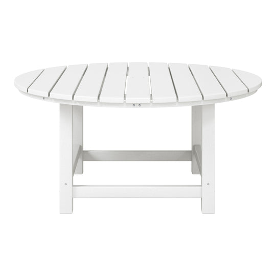 Malibu Low Outdoor HDPE Round Patio Coffee Table