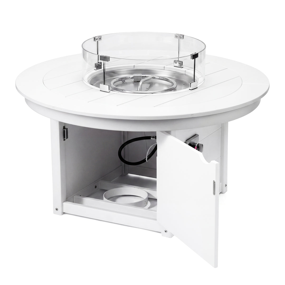 Helios 47" Modern Outdoor 55,000 BTU Patio Propane Round Fire Pit Table