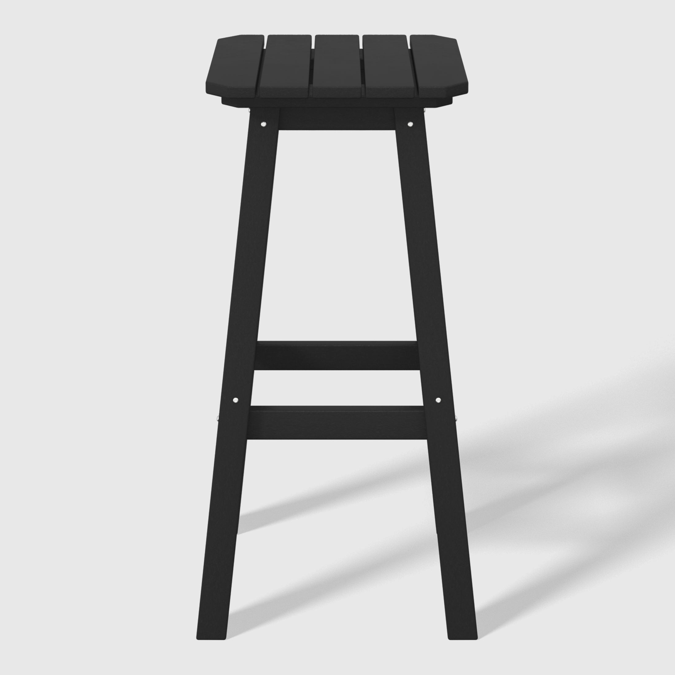 Malibu 29" HDPE Outdoor Patio Square Bar Stools (Set of 3)