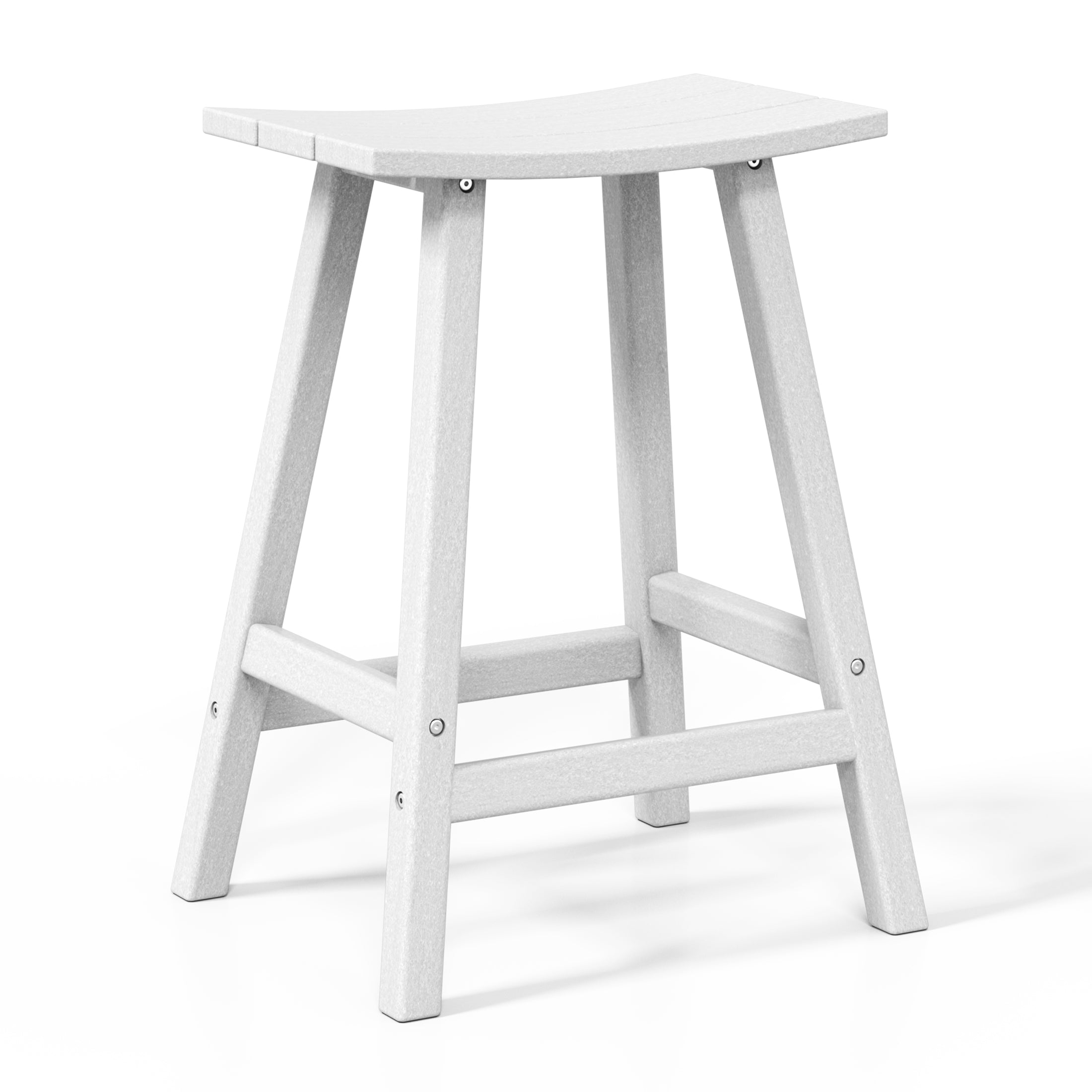 Malibu 24" HDPE Outdoor Patio Counter Height Bar Stools (Set of 2)