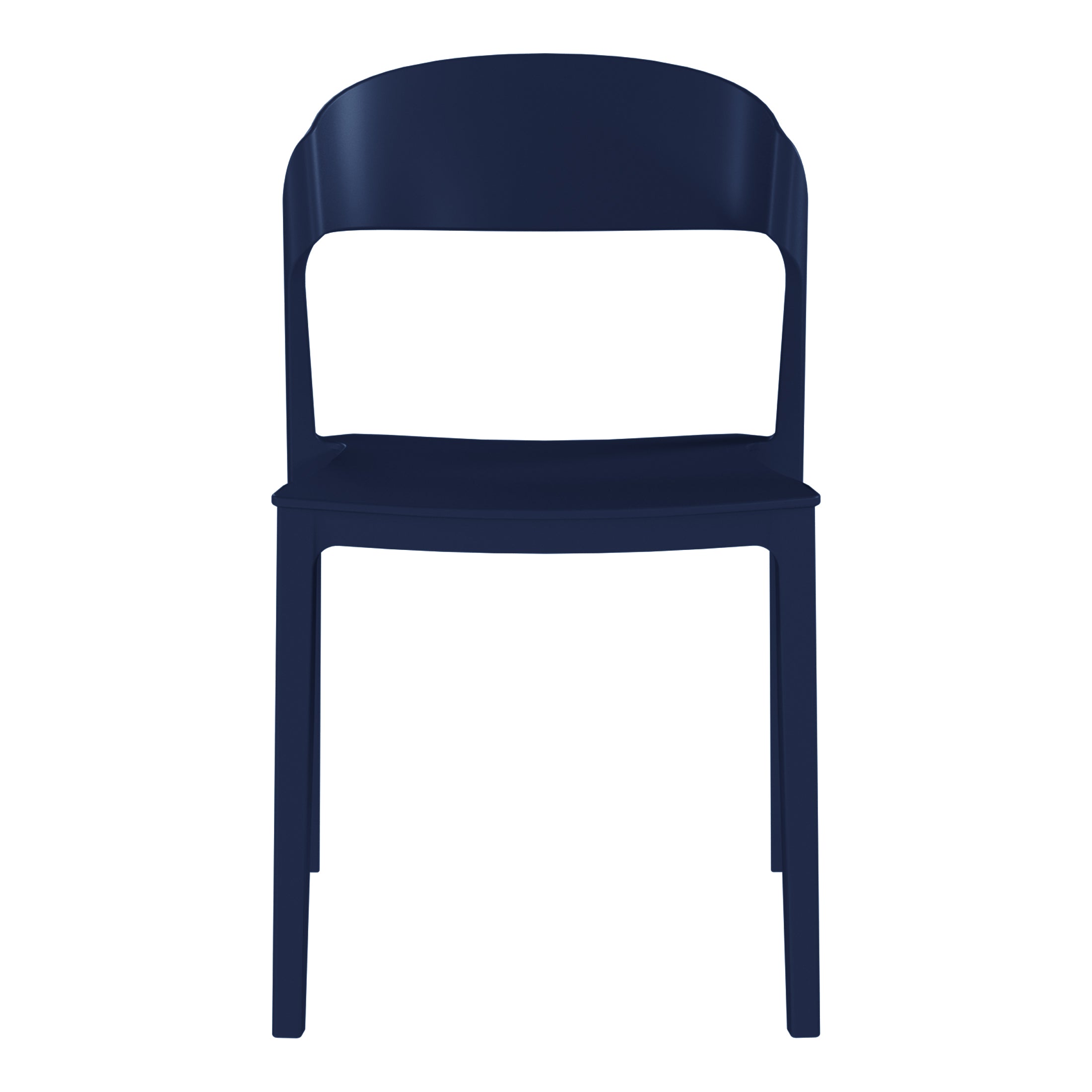 Playa Outdoor Modern Stackable Plastic Patio Bistro Dining Side Chairs (Set of 2)
