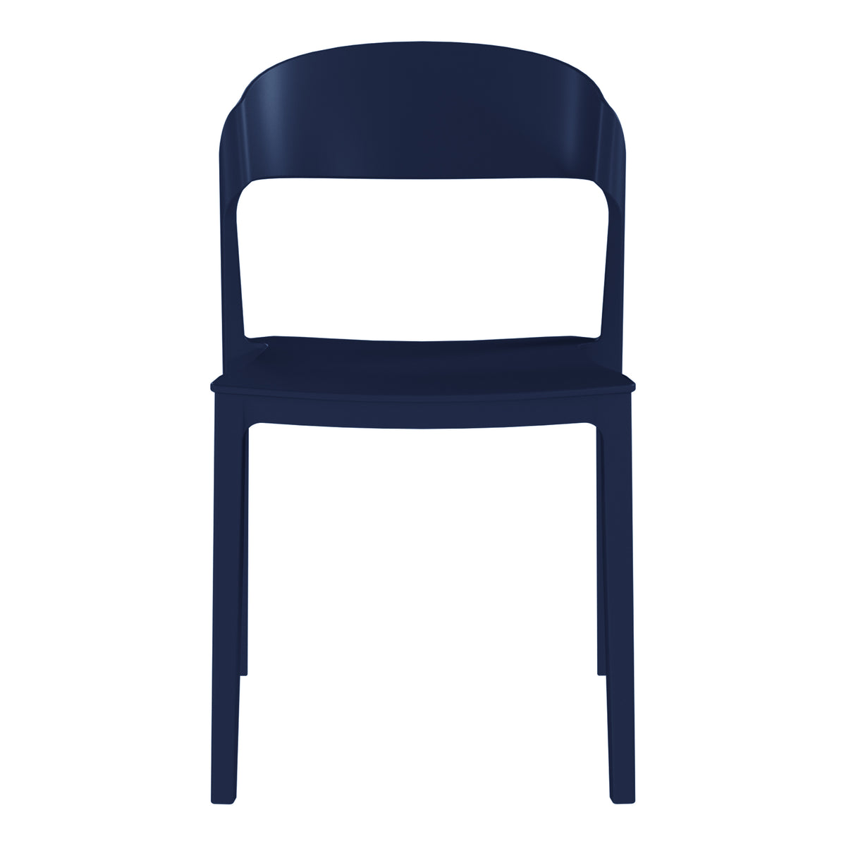 Playa Outdoor Modern Stackable Plastic Patio Bistro Dining Side Chairs (Set of 2)