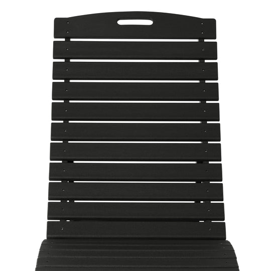 Outdoor HDPE In-Pool Patio Chaise Lounge Chair With Wheels
