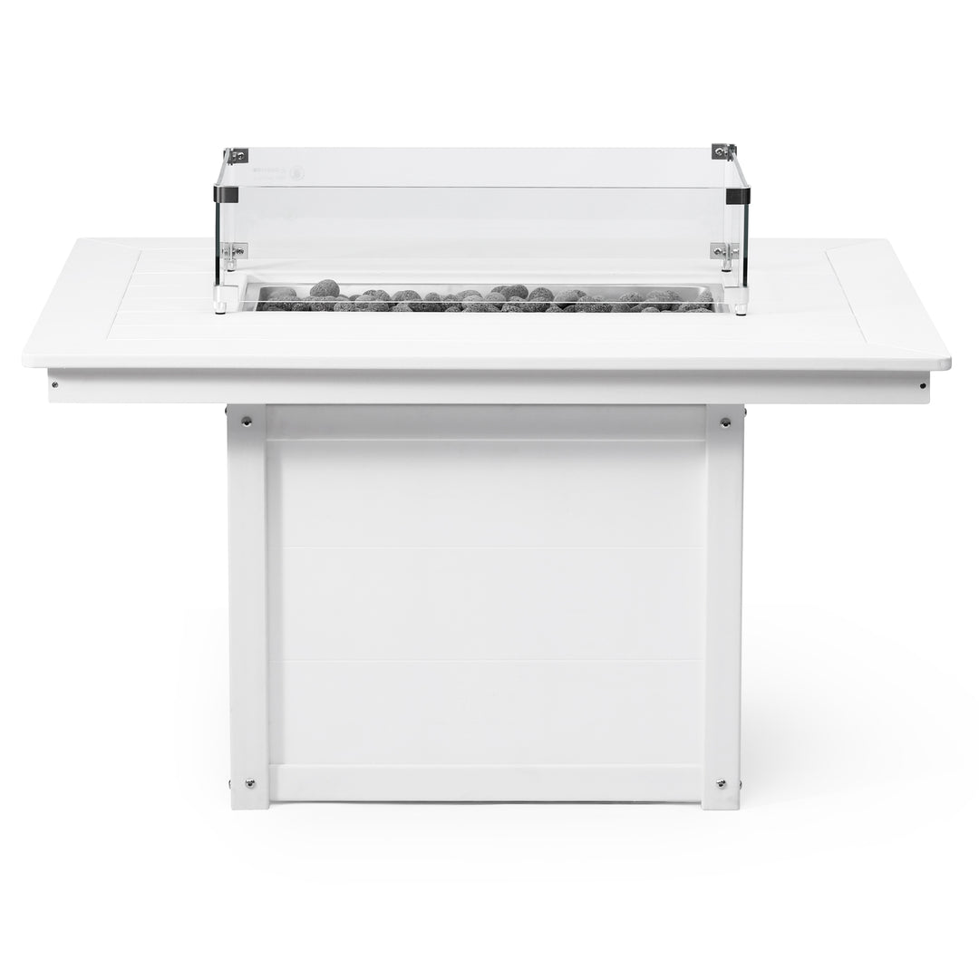 Helios 46" Modern Outdoor 55,000 BTU Patio Gas Propane Rectangle Deck Fire Pit Table