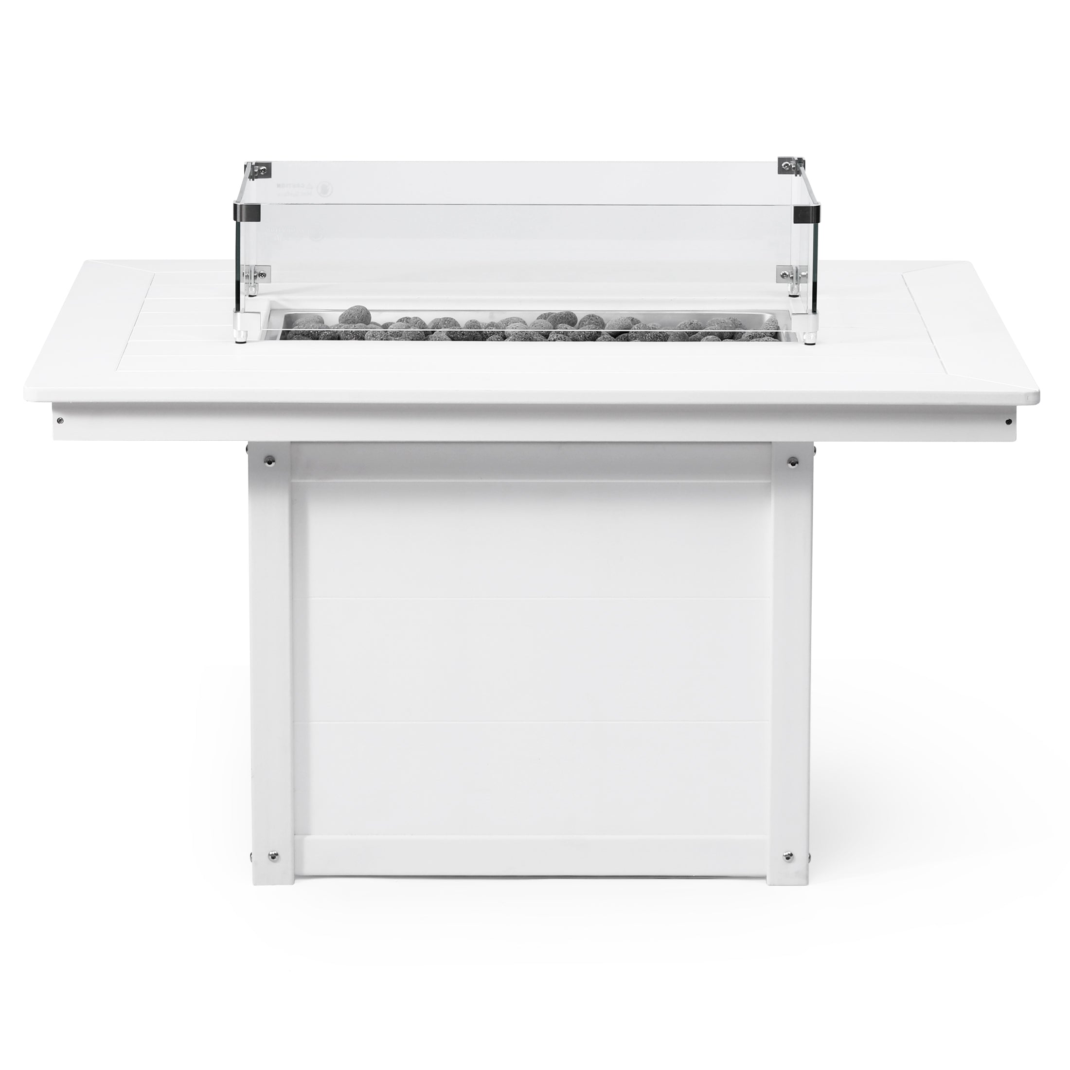 Helios 46" Modern Outdoor 55,000 BTU Patio Gas Propane Rectangle Deck Fire Pit Table