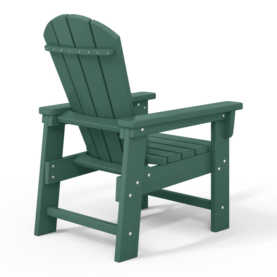 Malibu Kids Outdoor HDPE Adirondack Plastic Patio Chair